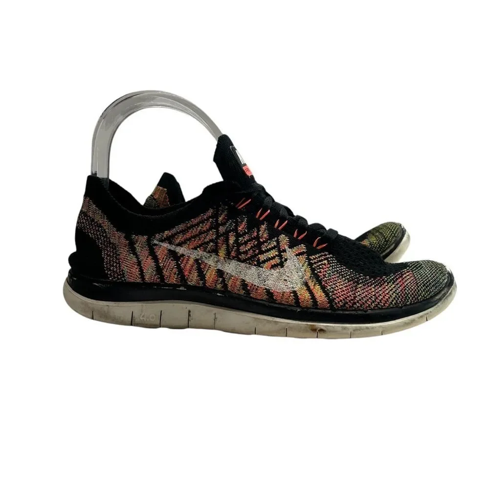 Nike free 4.0 Multicolor Flyknit athletic shoes Sneakers women’s 7.5